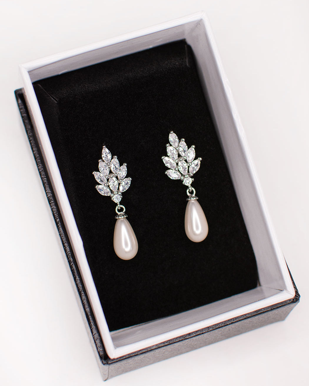 Carla Silver bridal earrings — alternate view 4