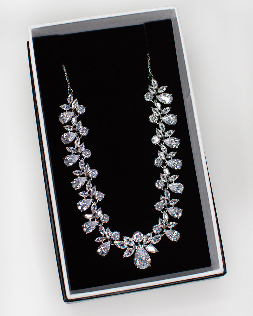 Annalise Silver bridal necklace — alternate view 6