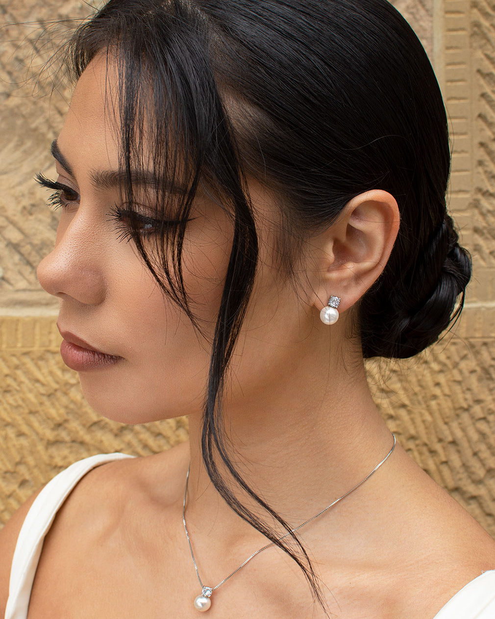 Annie Silver necklace and earring set by Windsor Bridal Jewellery