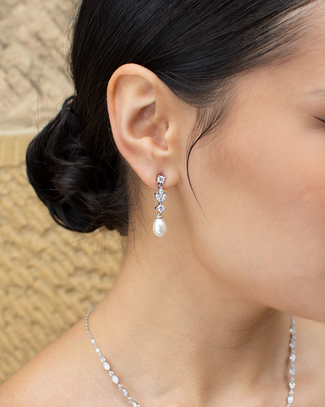 Scarlett Silver bridal necklace — alternate view 3