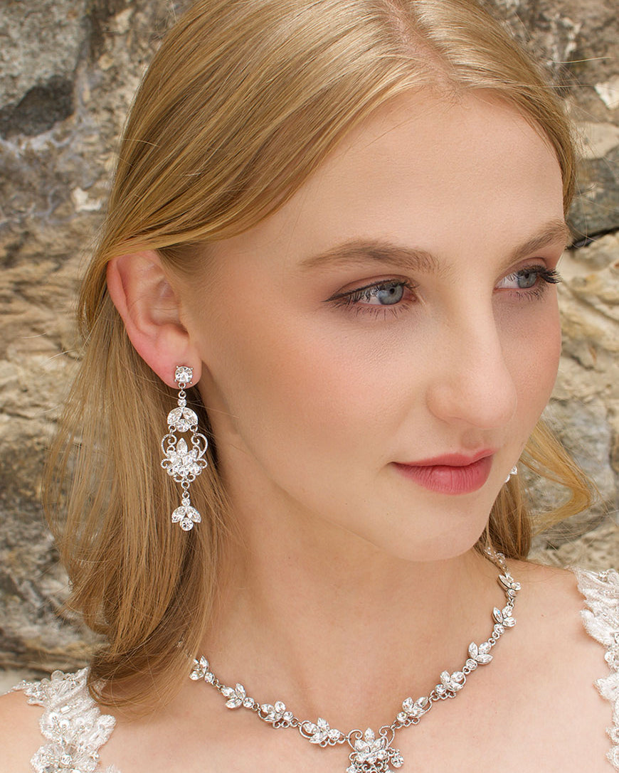 Lavish Earring in Silver by Windsor Bridal Jewellery