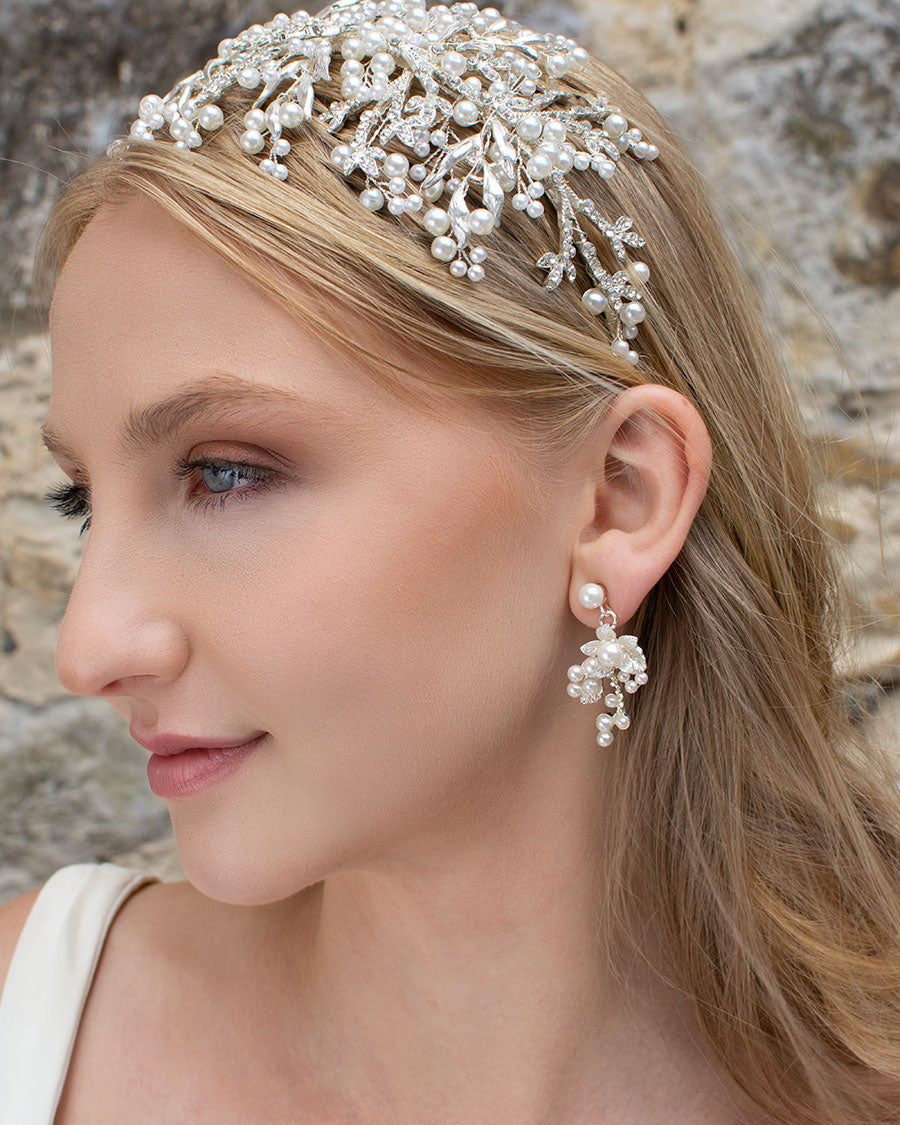 Georgie Silver earrings by Windsor Bridal Jewellery