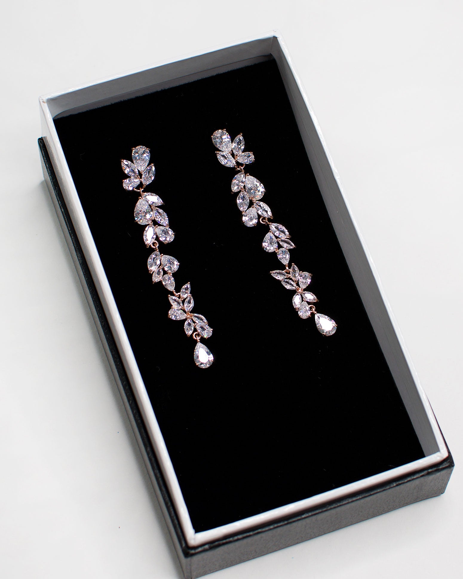 Claudia Rose Gold bridal earrings — alternate view 3