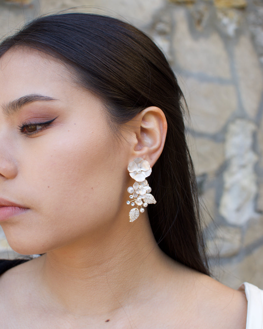 Aurelia Gold bridal earrings — alternate view 4