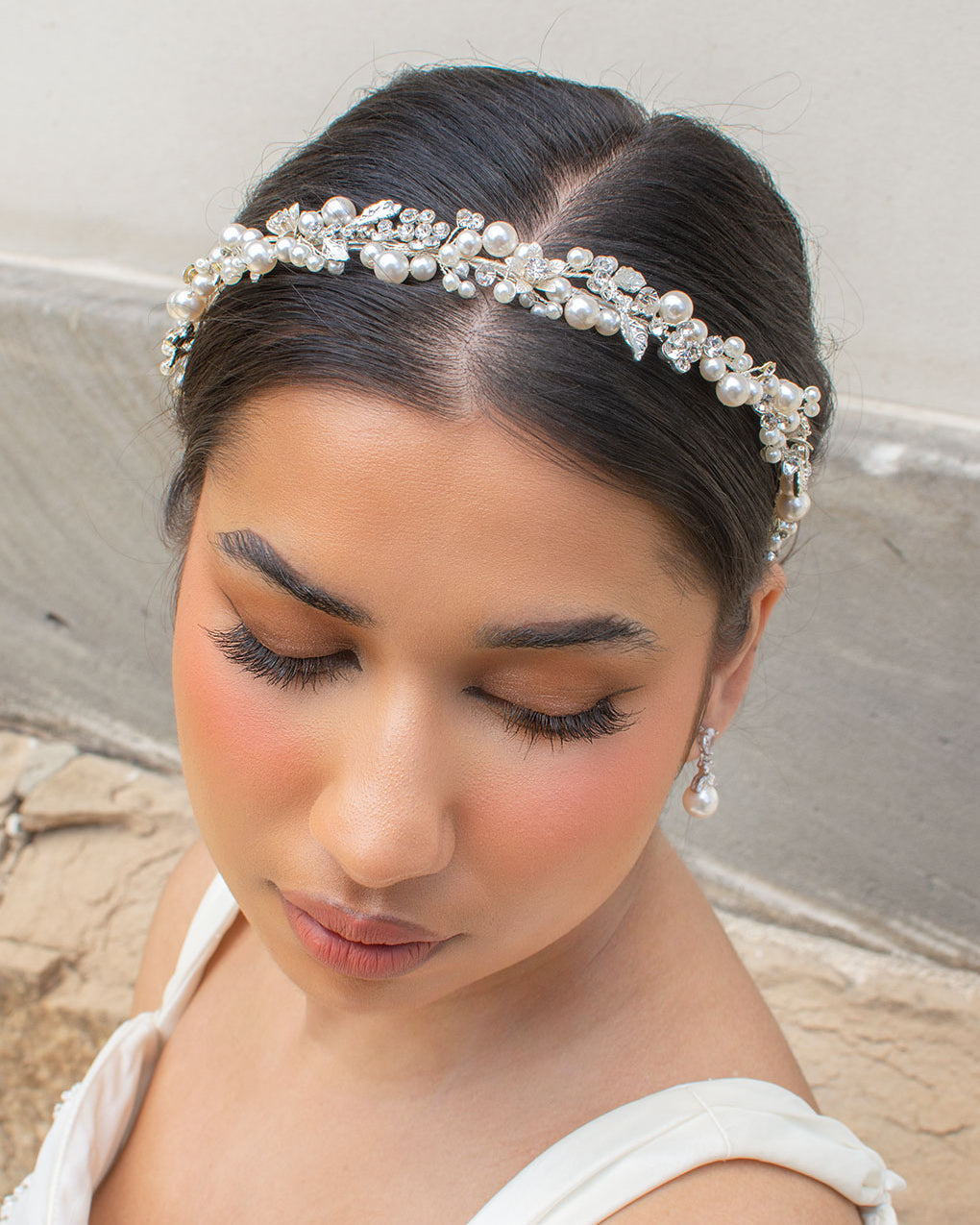 Margaret Silver bridal headband — alternate view 3