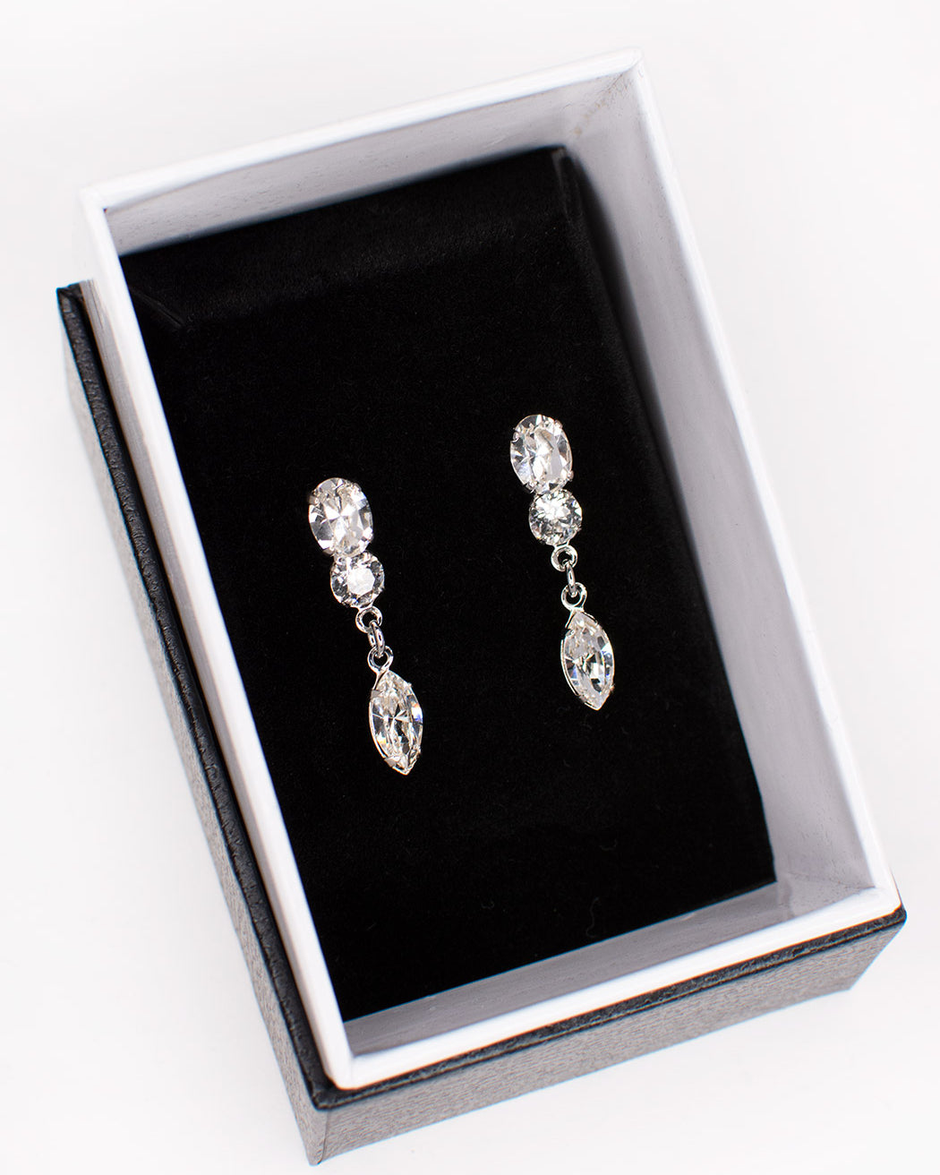 Margot Silver bridal earrings — alternate view 2