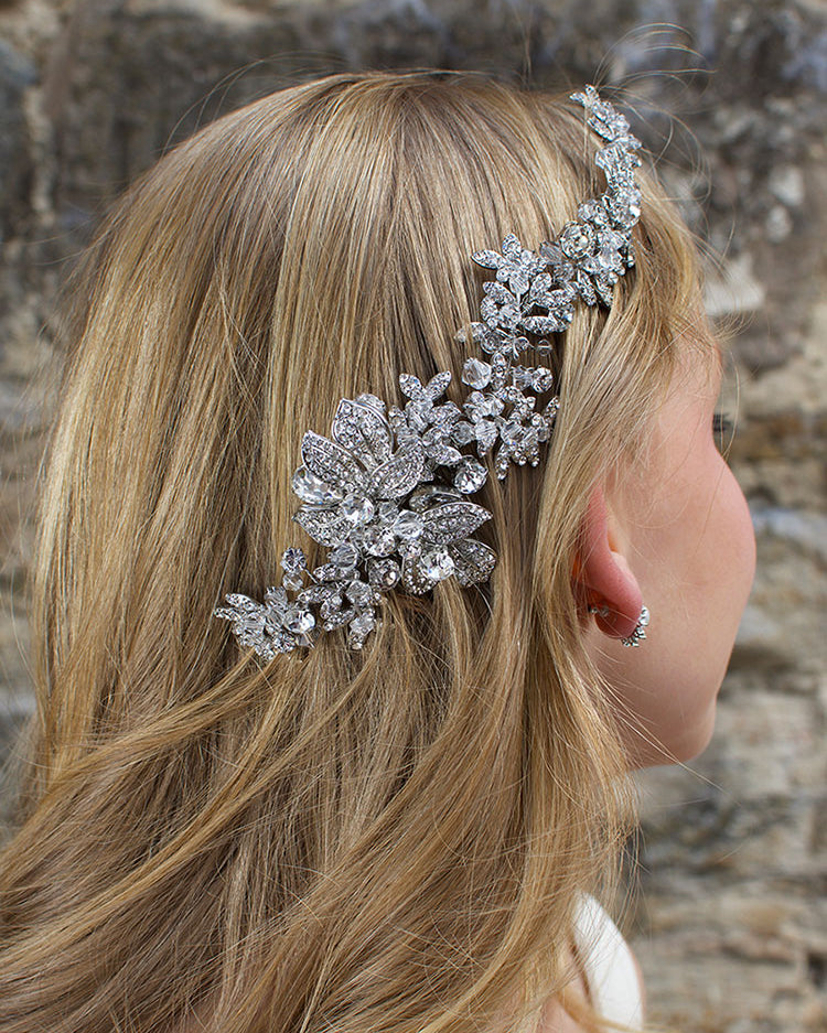 Christy Half Size Silver hair vine — alternate view 2