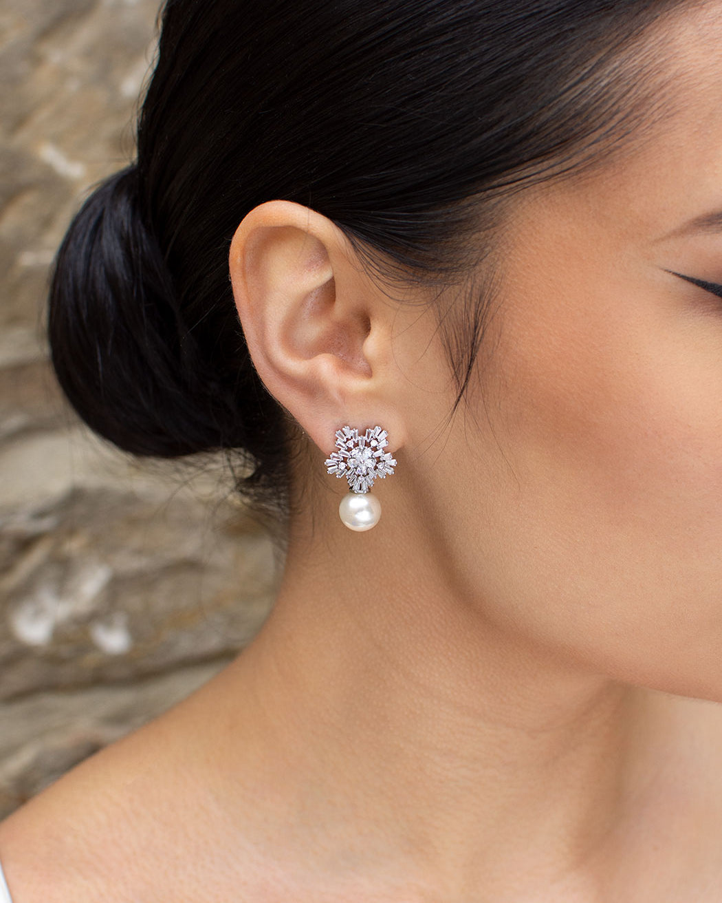 Zoe Silver bridal earrings — alternate view 2