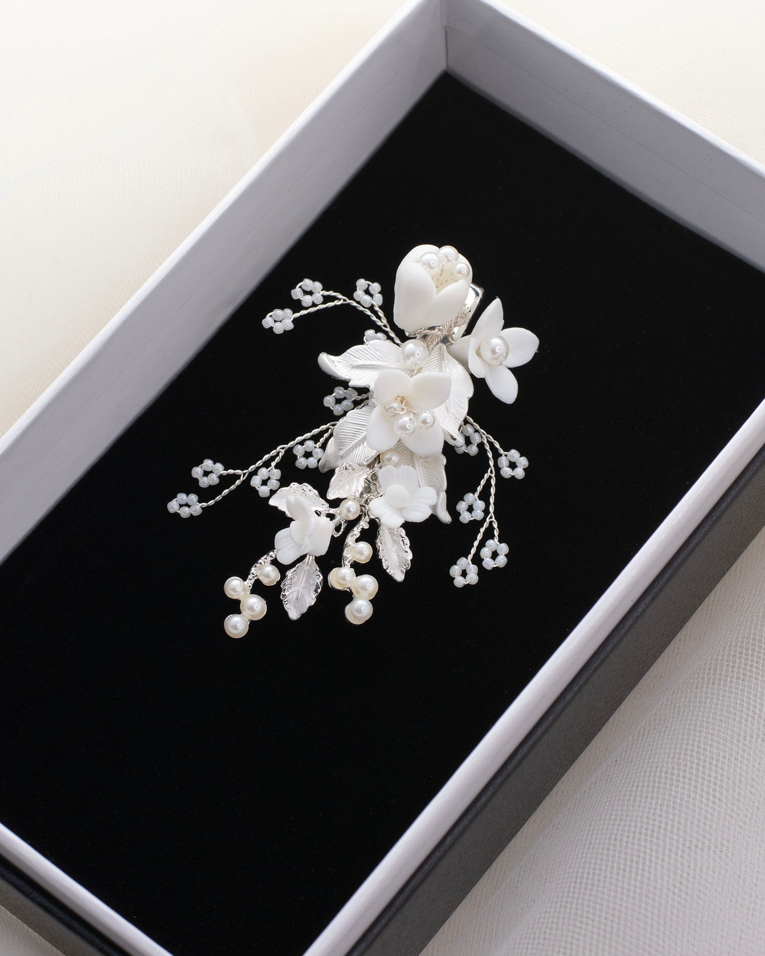 Tina Silver bridal comb — alternate view 2
