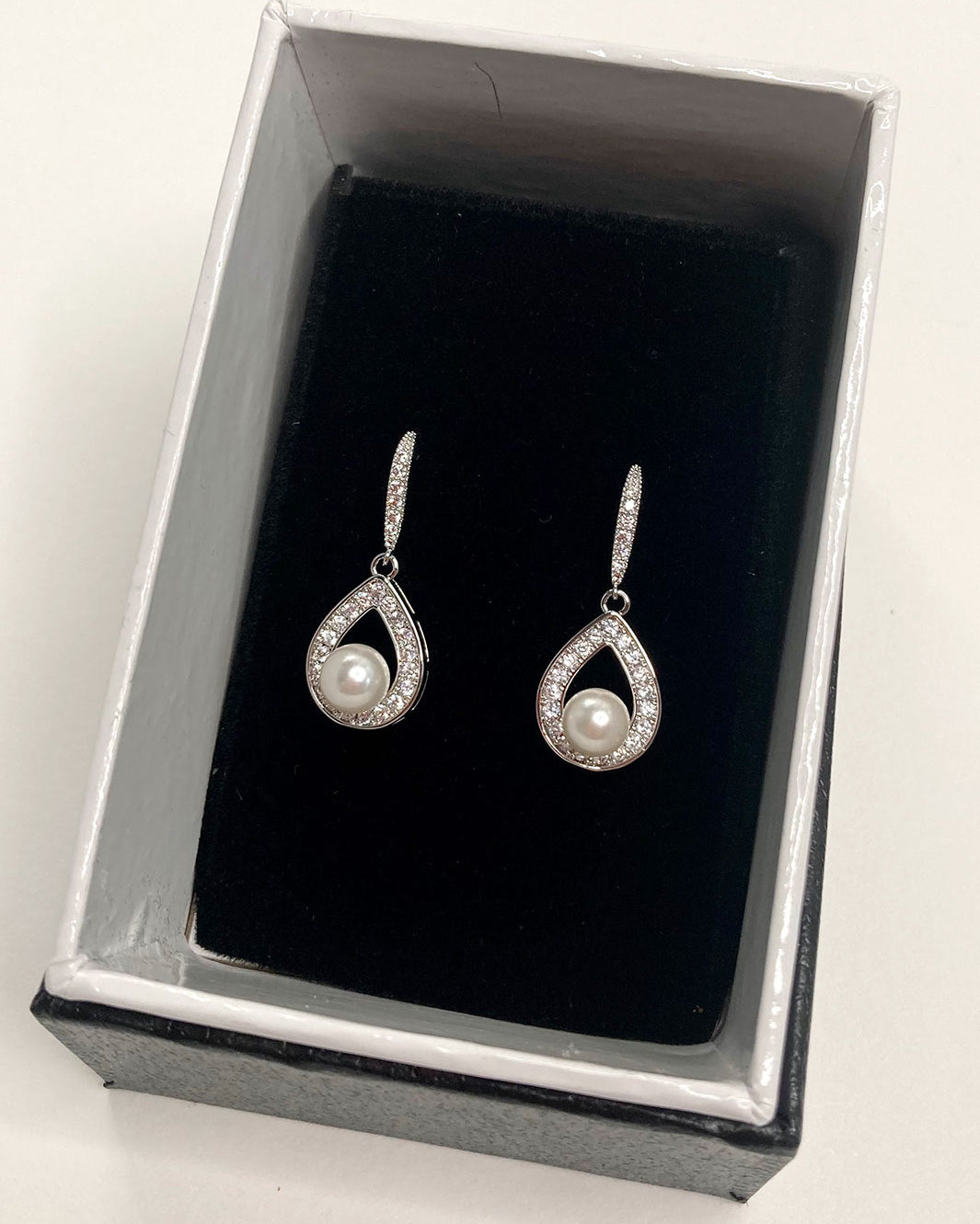 Lucy Silver bridal earrings — alternate view 2