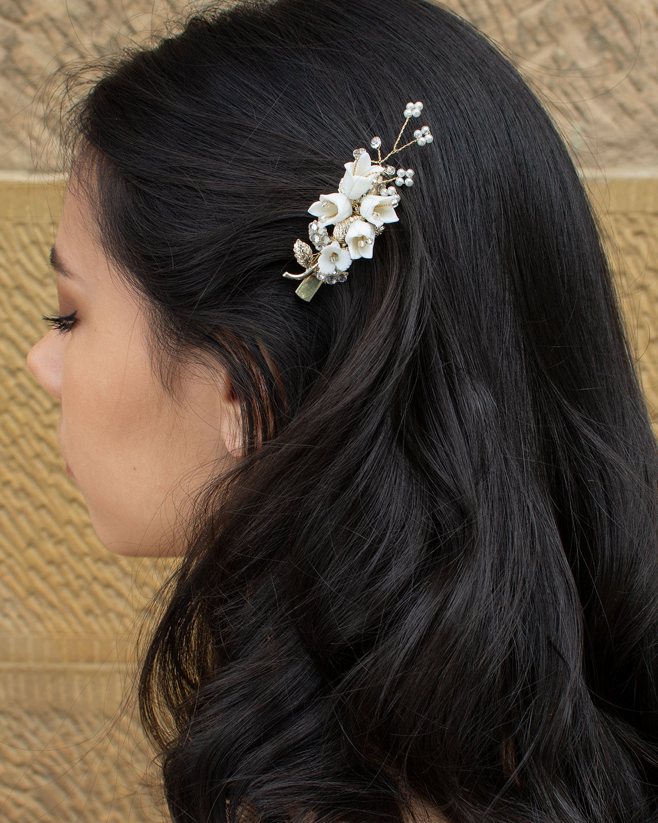 Millie Gold bridal comb — alternate view 2
