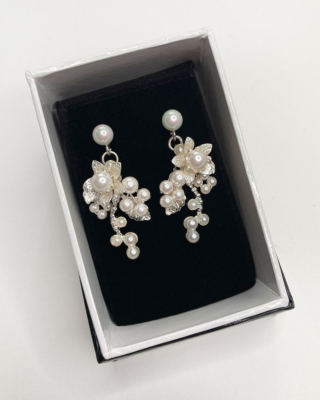 Georgie Silver bridal earrings — alternate view 2