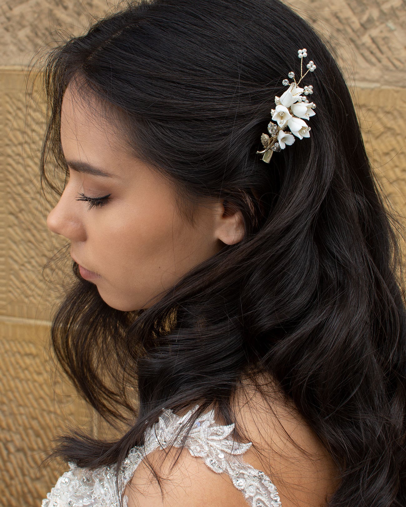 Millie Gold bridal comb — alternate view 3