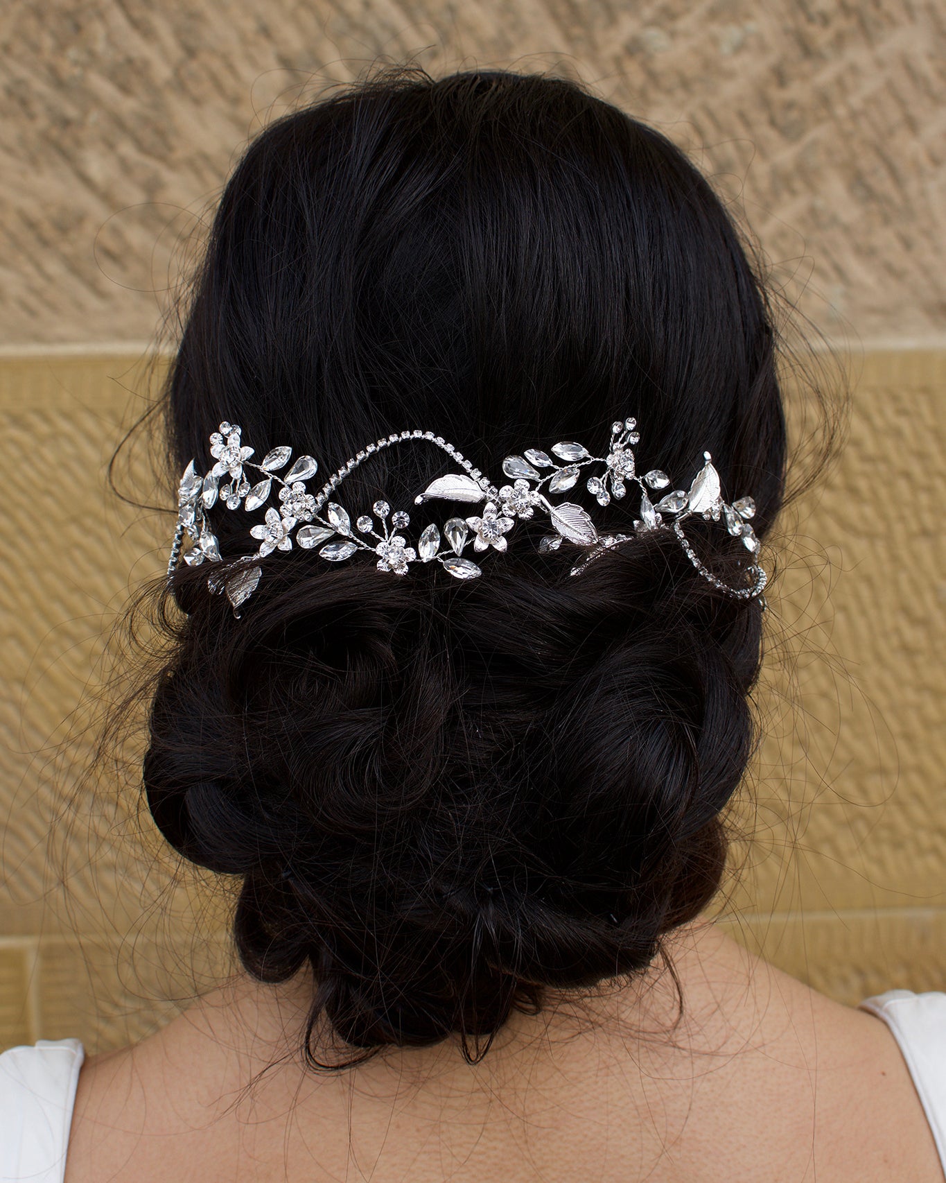 Elle Silver and crystal hair vine — alternate view 3