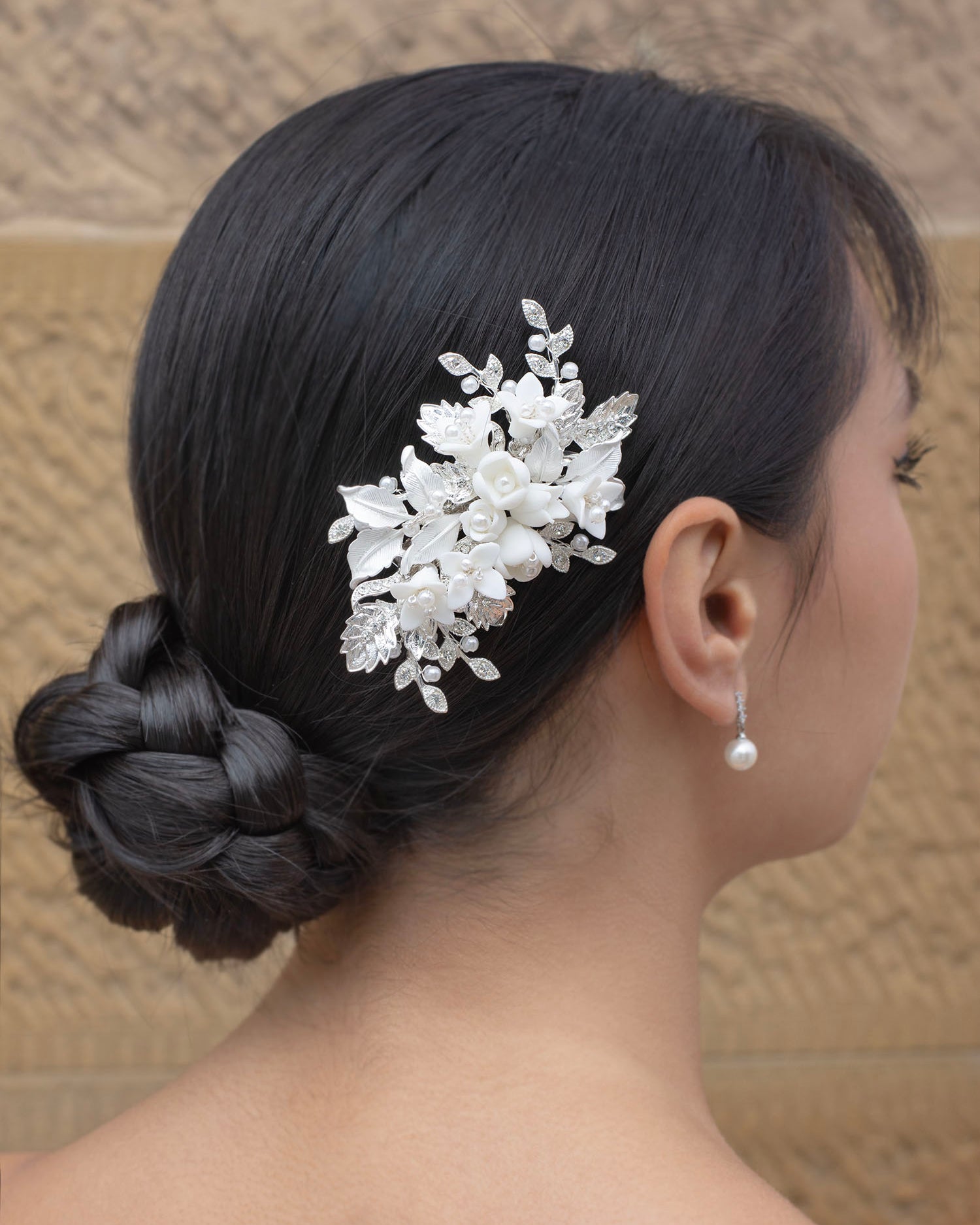 Aurora Silver bridal comb by Windsor Bridal Jewellery