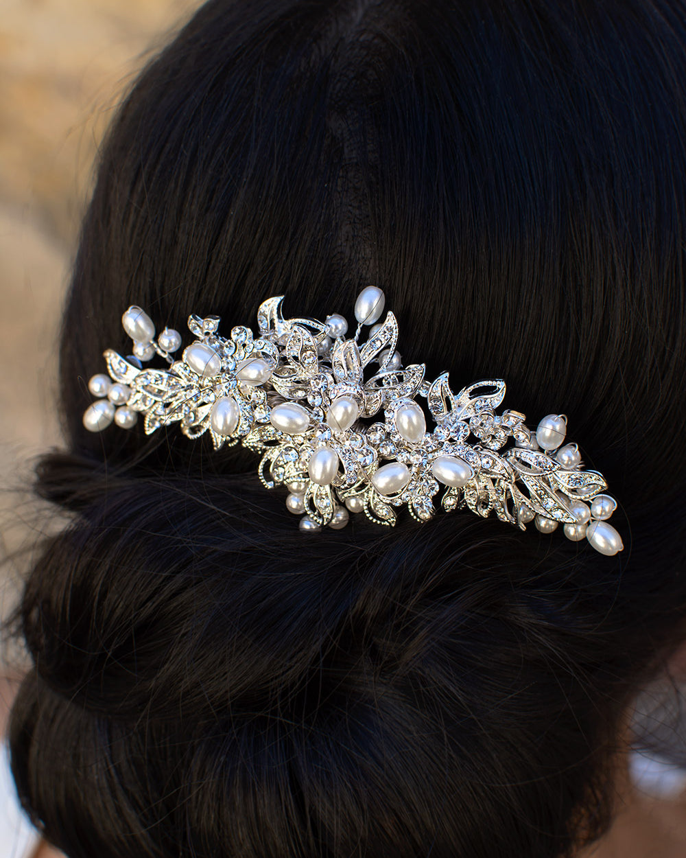 Caterina Silver bridal comb — alternate view 2