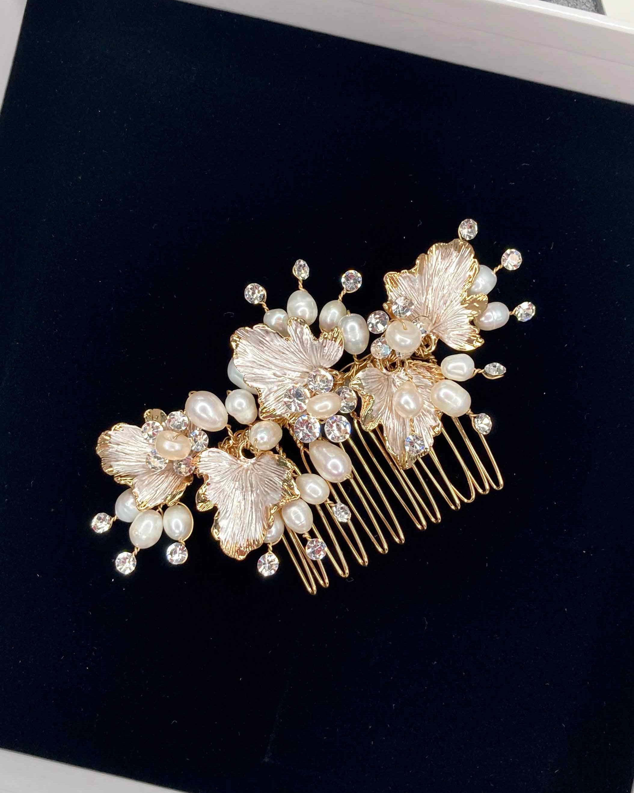 Cilla Gold bridal comb — alternate view 4