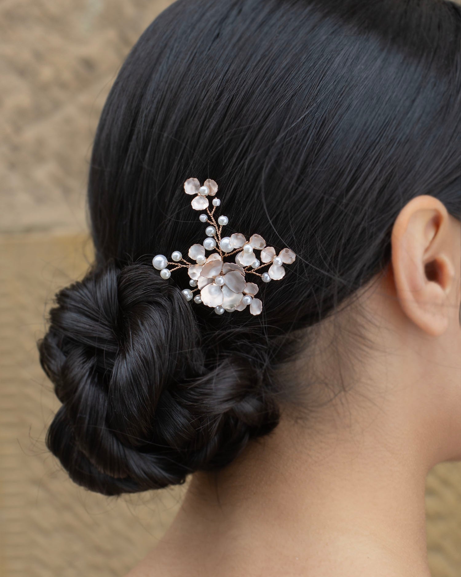 Iris Hair Pin in rose gold — alternate view 4