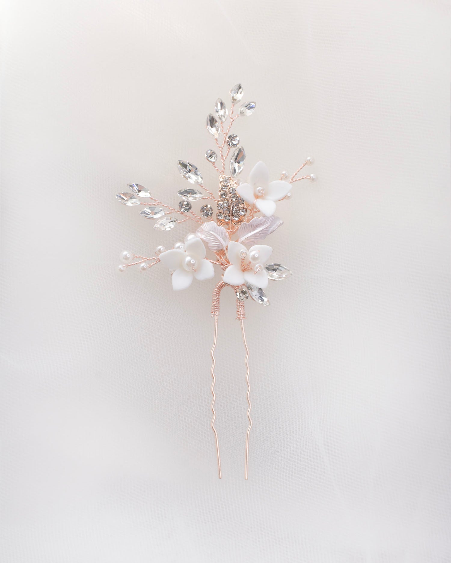 Lilith Rose Gold bridal hair pin — alternate view 3