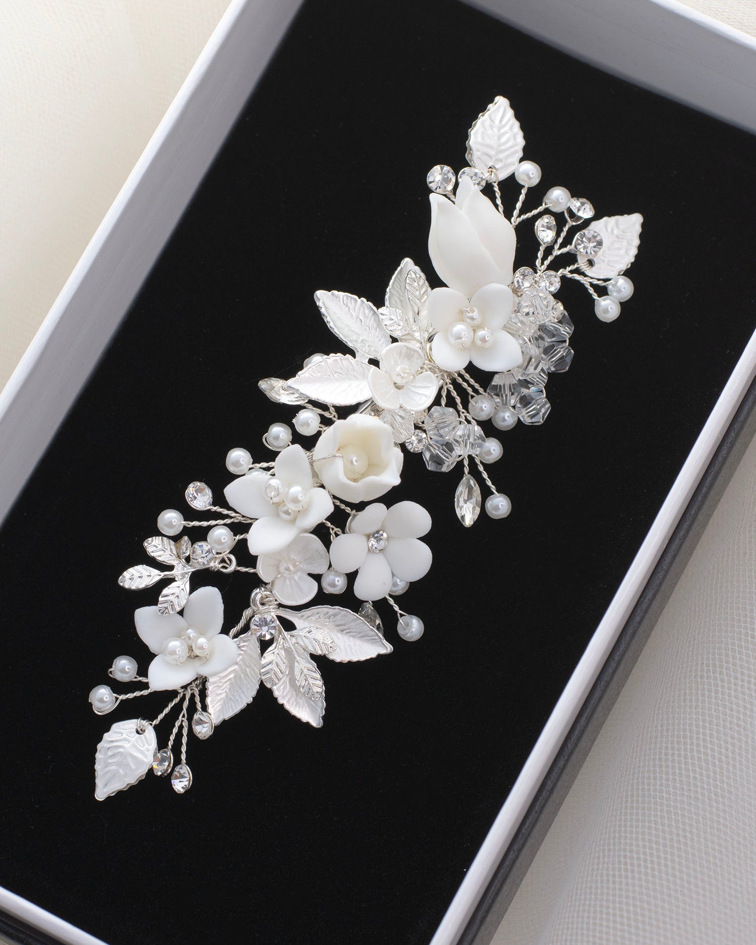 Marion Silver bridal comb by Windsor Bridal Jewellery