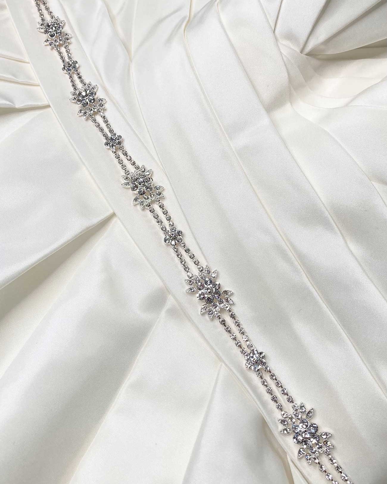 Gisele Belt in silver by Windsor Bridal Jewellery