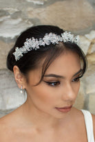 Edwina silver clear bridal headband by Windsor Bridal Jewellery
