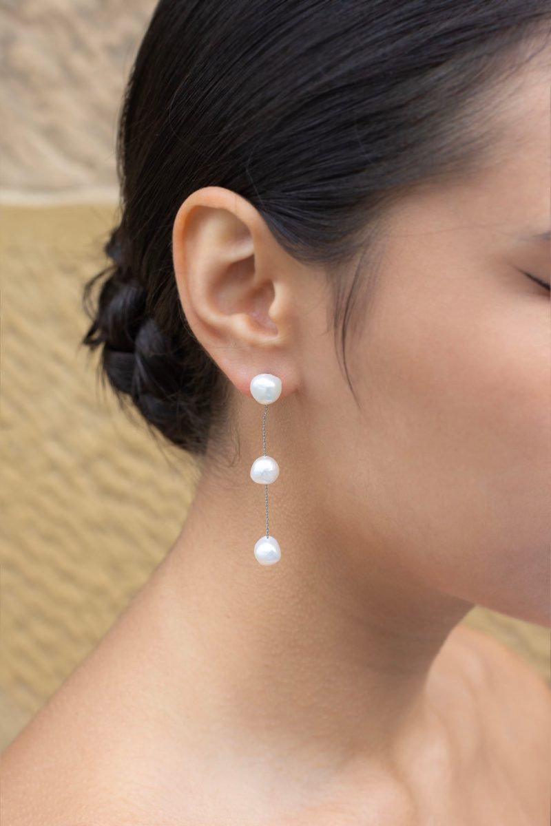 Bella Silver bridal earrings by Windsor Bridal Jewellery