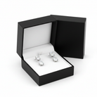 Ada White Gold Bridal Earring - black gift box packaging