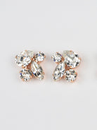 Swarovski Bridal Earring in Rose Gold with clear stones in a cluster